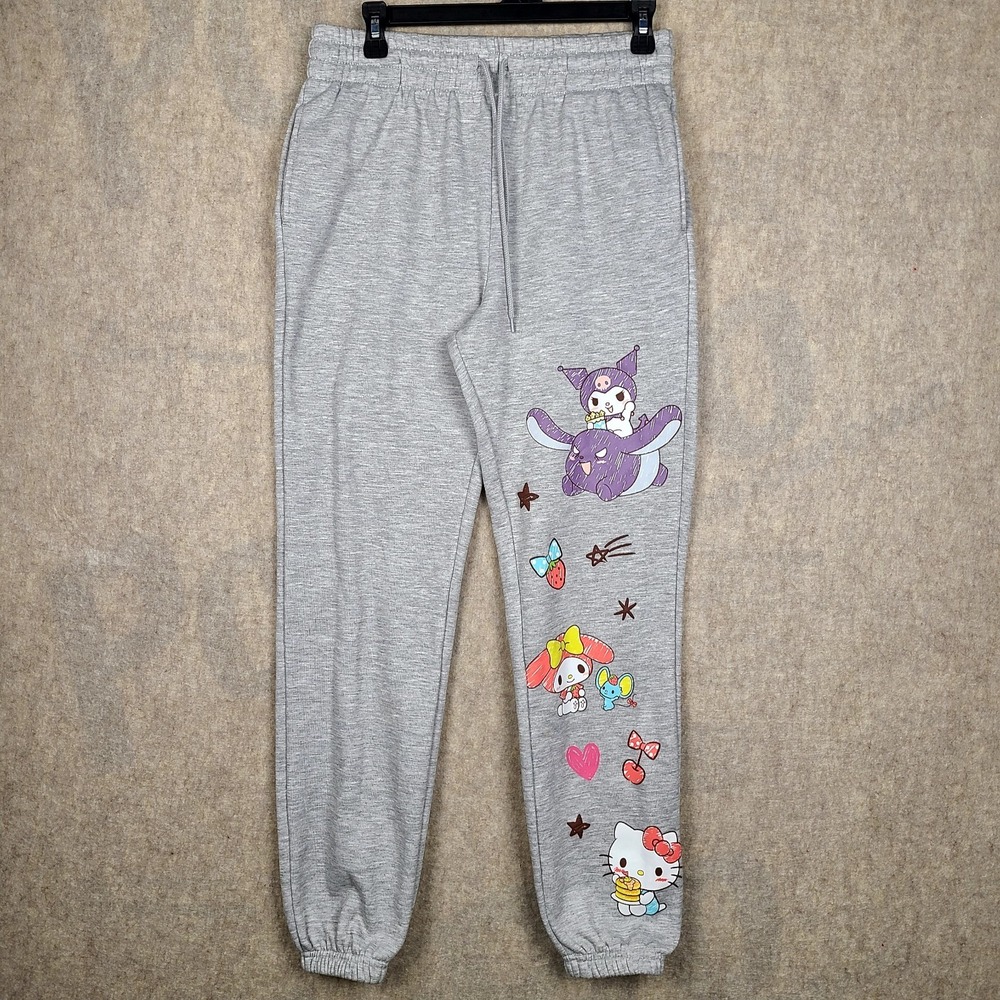 Sanrio Girls S 4-5 Gray Kuromi My Melody Hello Kitty Jogger Sweatpants